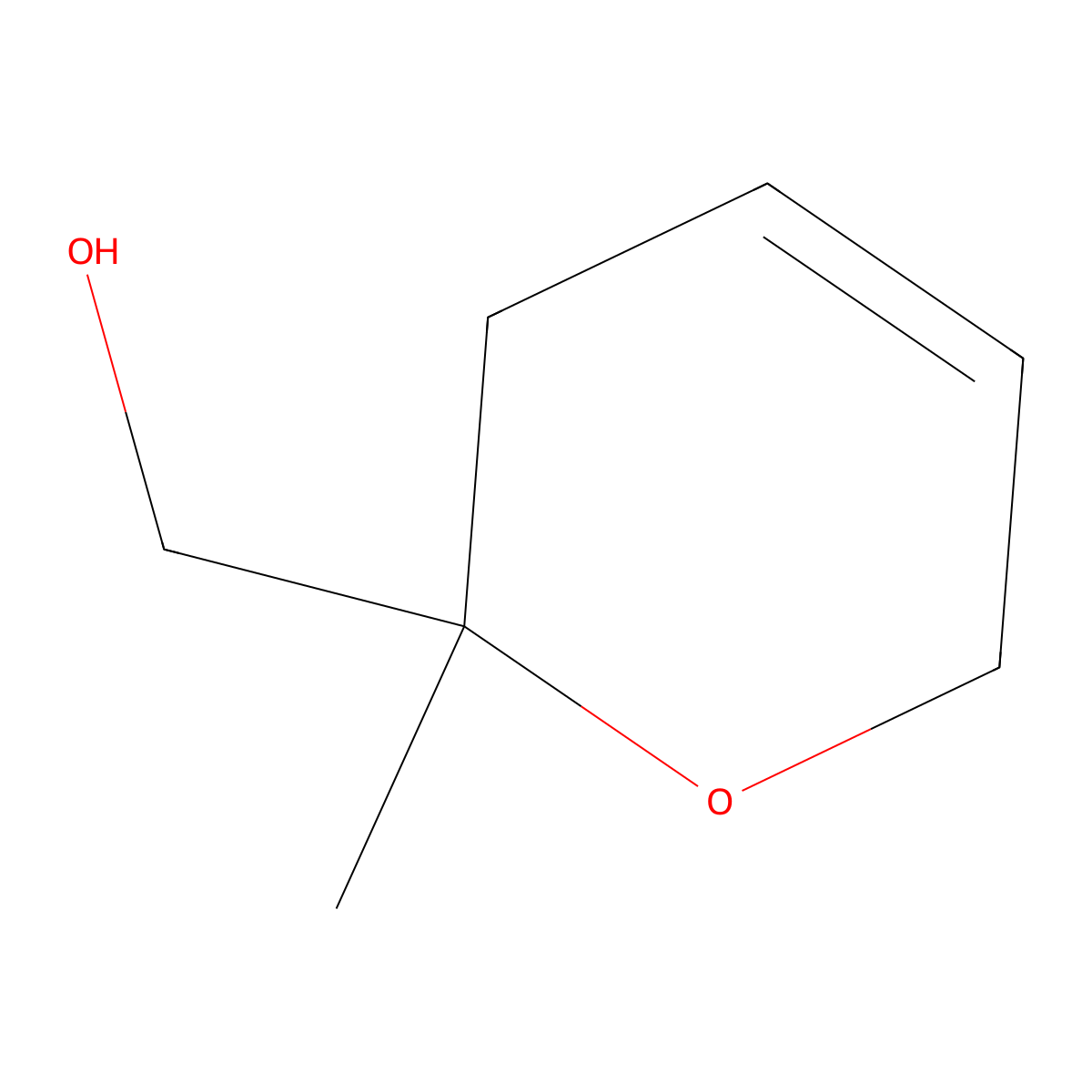 (2-methyl-3,6-dihydro-2H-pyran-2-yl)methanol molecular structure, CAS 308141-44-8