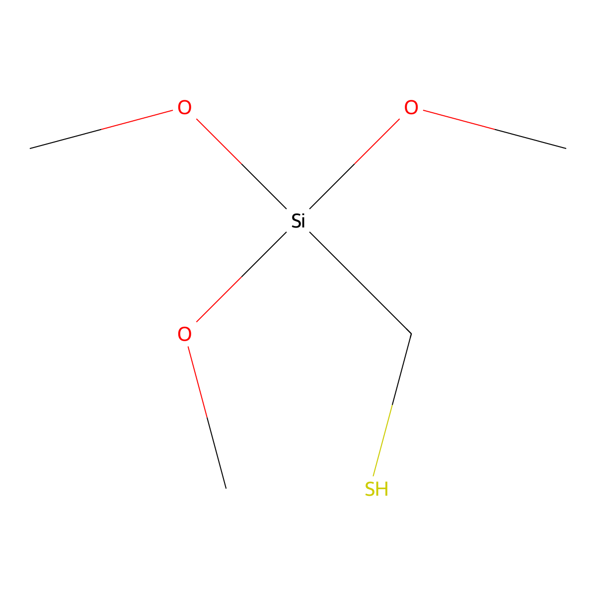 1-(Trimethoxysilyl)methanethiol molecular structure, CAS 30817-94-8