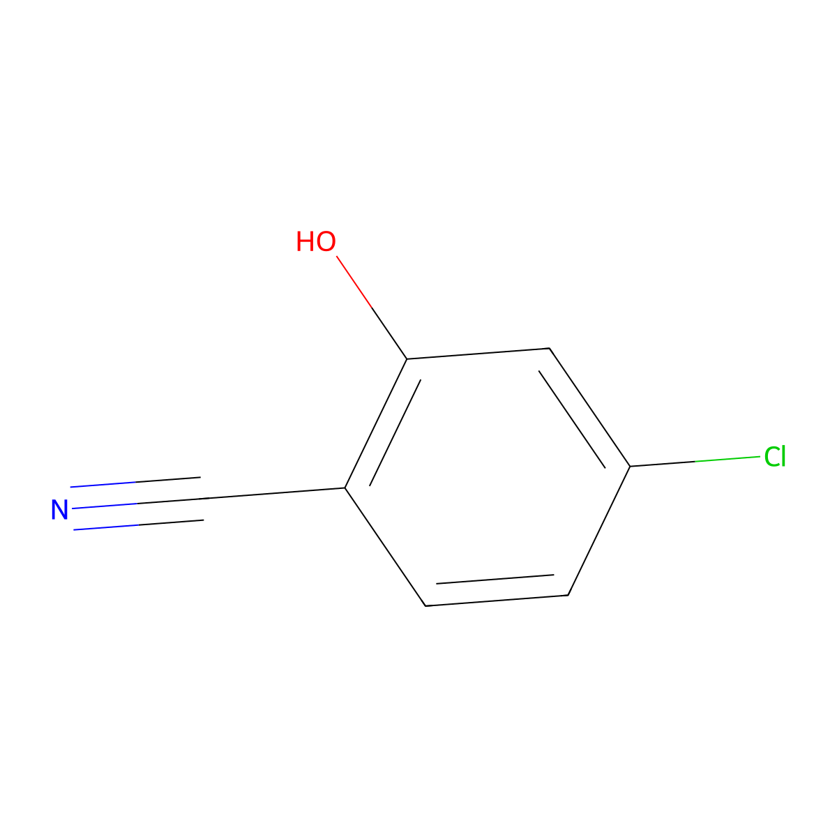 4-Chloro-2-hydroxybenzonitrile molecular structure, CAS 30818-28-1