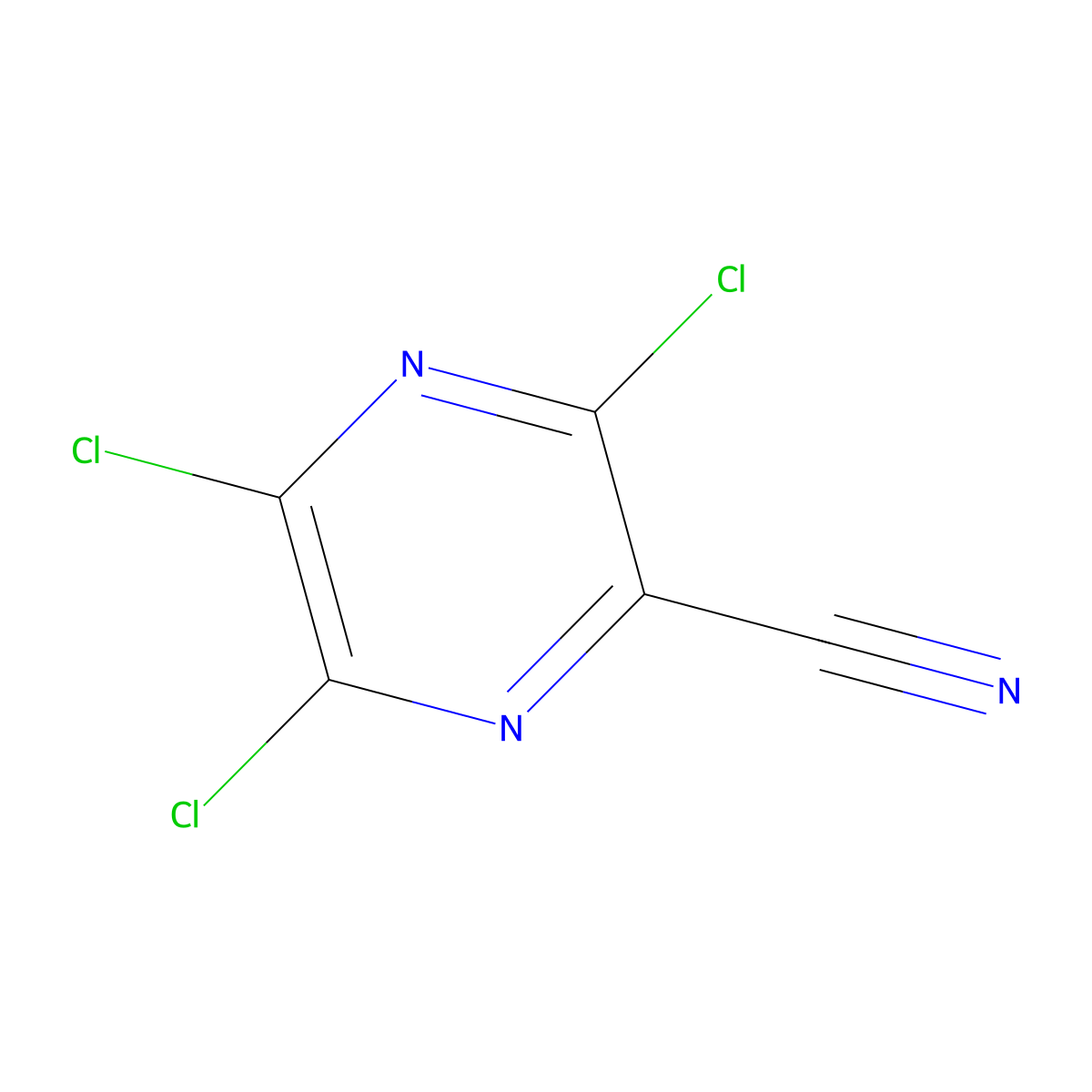 3,5,6-Trichloropyrazine-2-carbonitrile molecular structure, CAS 30818-40-7