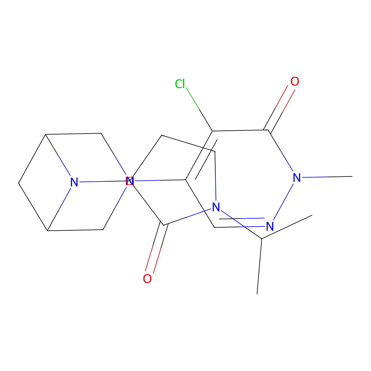 4-Chloro-2-methyl-5-[6-(2-oxo-1-propan-2-ylpyrrolidin-3-yl)-3,6-diazabicyclo[3.1.1]heptan-3-yl]pyridazin-3-one molecular structure, CAS 3081976-03-3