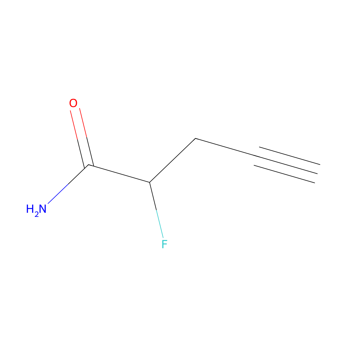 2-Fluoropent-4-ynamide molecular structure, CAS 3081979-58-7