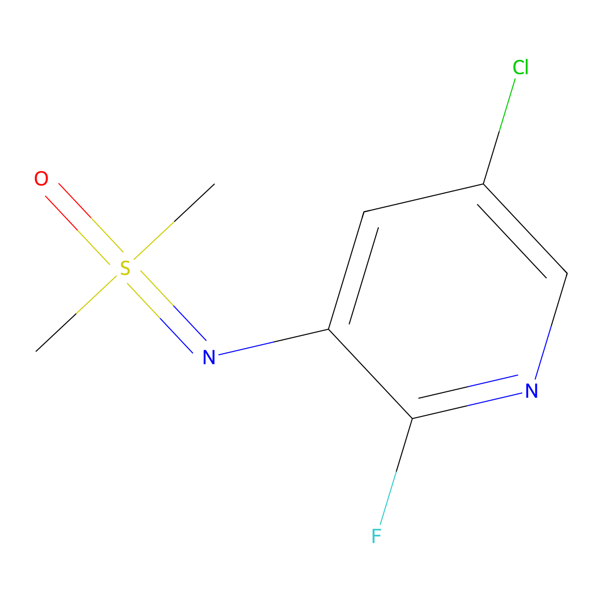 [(5-Chloro-2-fluoropyridin-3-yl)imino]dimethyl-lambda6-sulfanone molecular structure, CAS 3081979-59-8