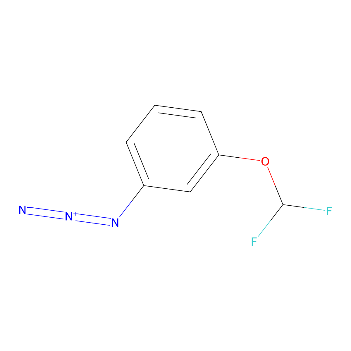 1-Azido-3-(difluoromethoxy)benzene molecular structure, CAS 3081979-76-9