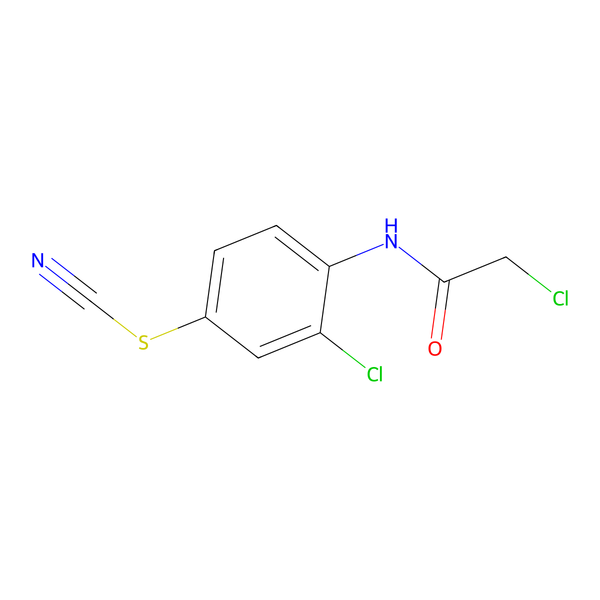 3-Chloro-4-[(chloroacetyl)amino]phenyl thiocyanate molecular structure, CAS 3082-23-3