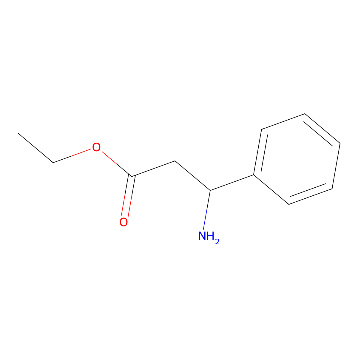 (S)-Ethyl 3-amino-3-phenylpropanoate molecular structure, CAS 3082-69-7