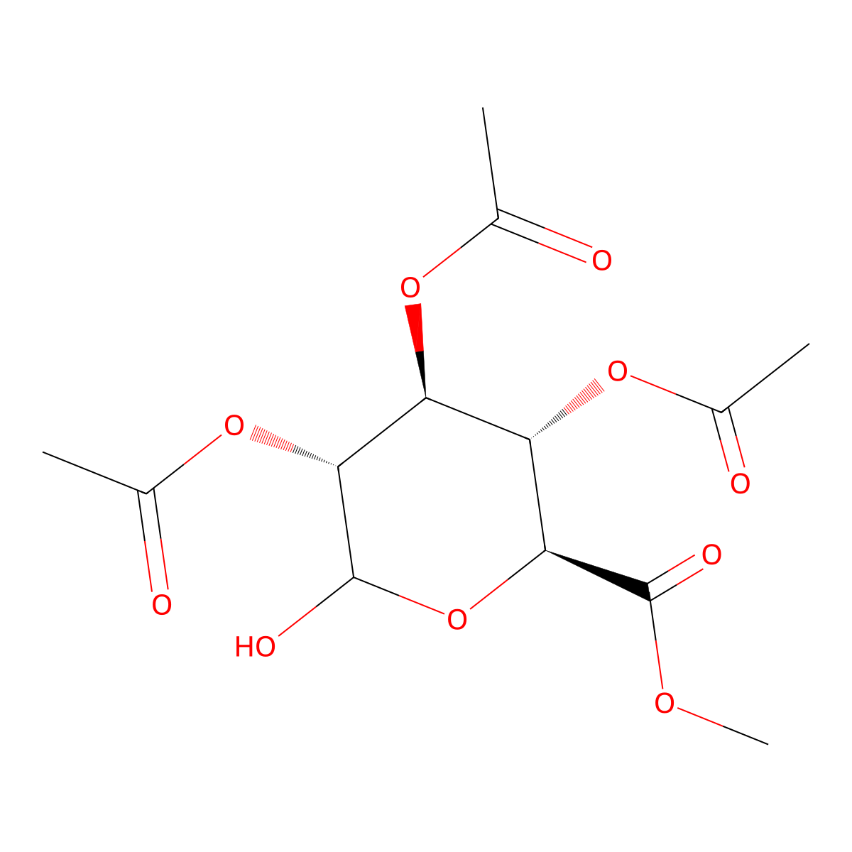 2,3,4-Tri-O-acetyl-D-glucuronide methyl ester molecular structure, CAS 3082-95-9