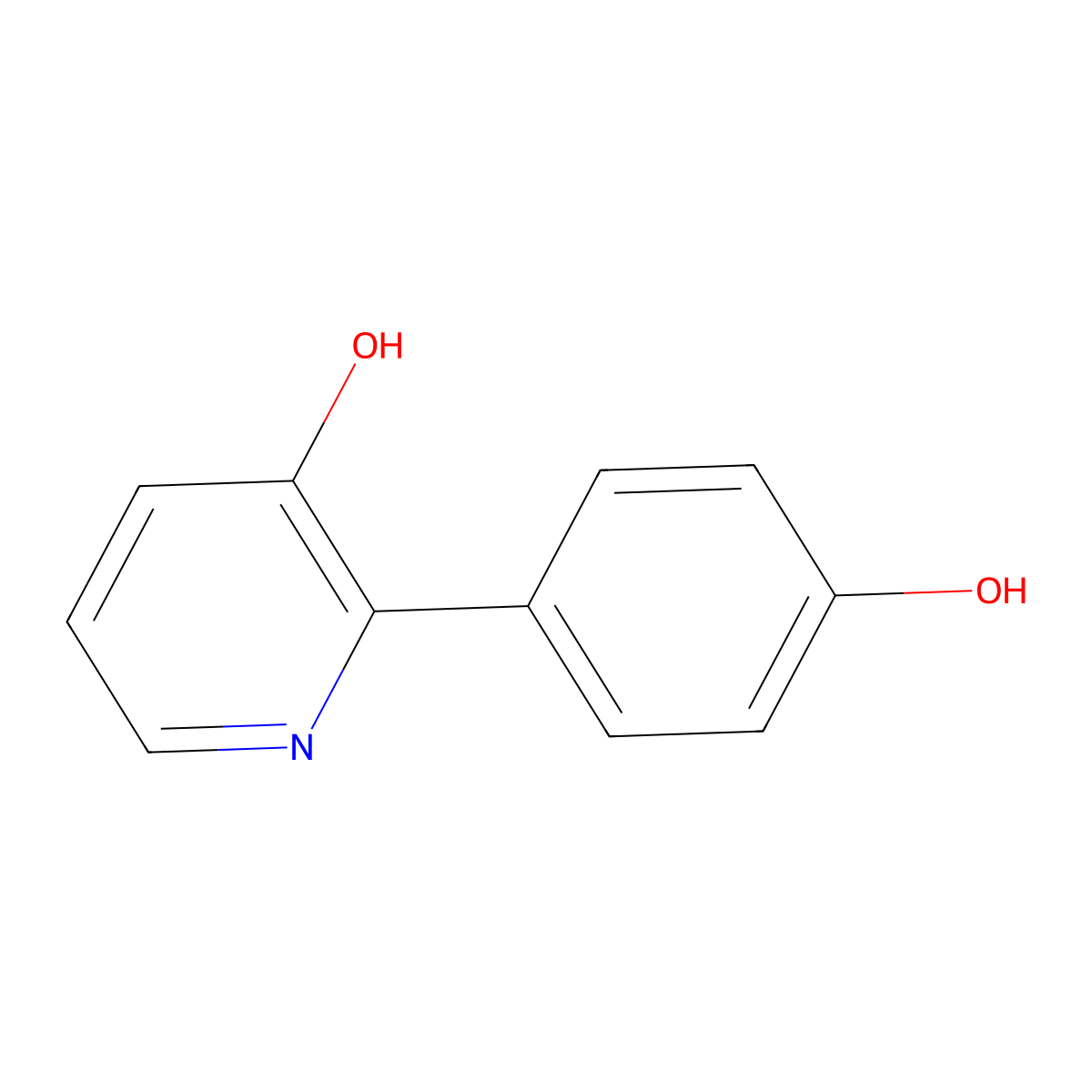 2-(4-Hydroxyphenyl)pyridin-3-ol molecular structure, CAS 30820-92-9