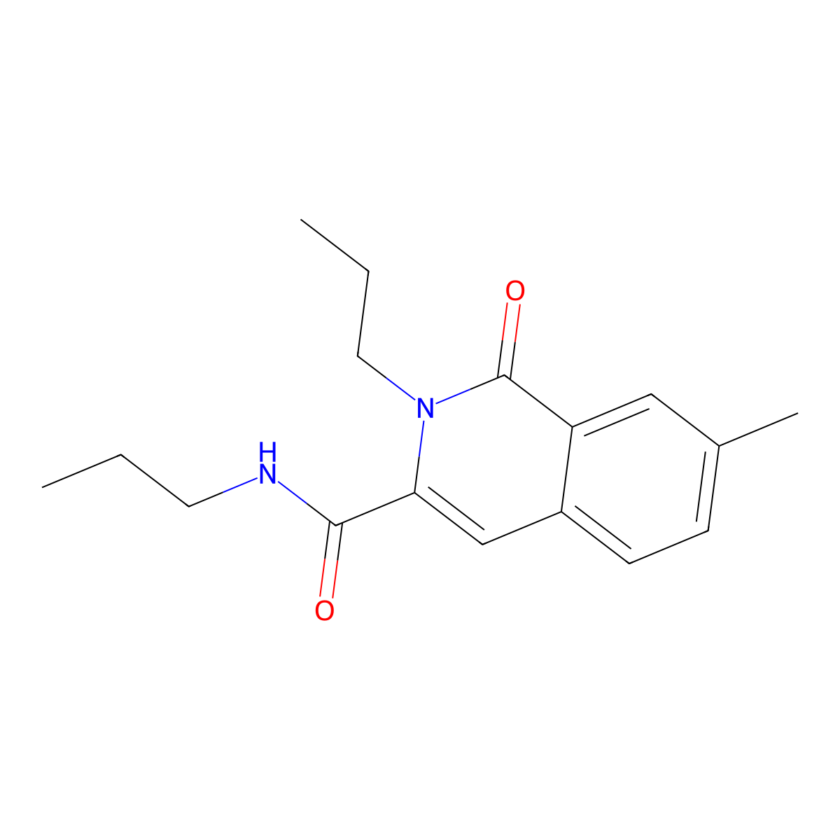 7-methyl-1-oxo-N,2-dipropylisoquinoline-3-carboxamide molecular structure, CAS 3082010-58-7