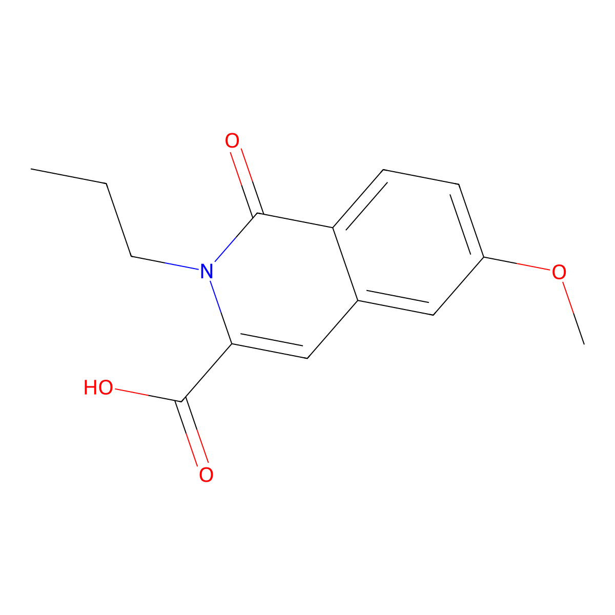 6-Methoxy-1-oxo-2-propylisoquinoline-3-carboxylic acid molecular structure, CAS 3082019-66-4