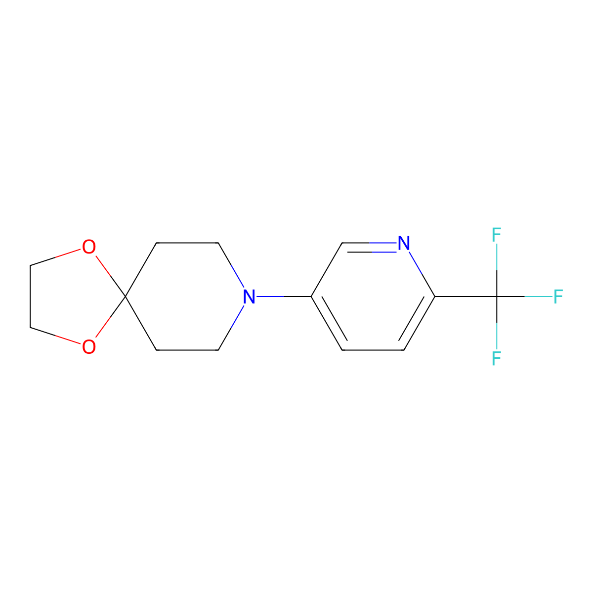 8-[6-(Trifluoromethyl)9-pyridinyl]-1,4-dioxa-8-azaspiro[4.5]decane molecular structure, CAS 3082035-79-5
