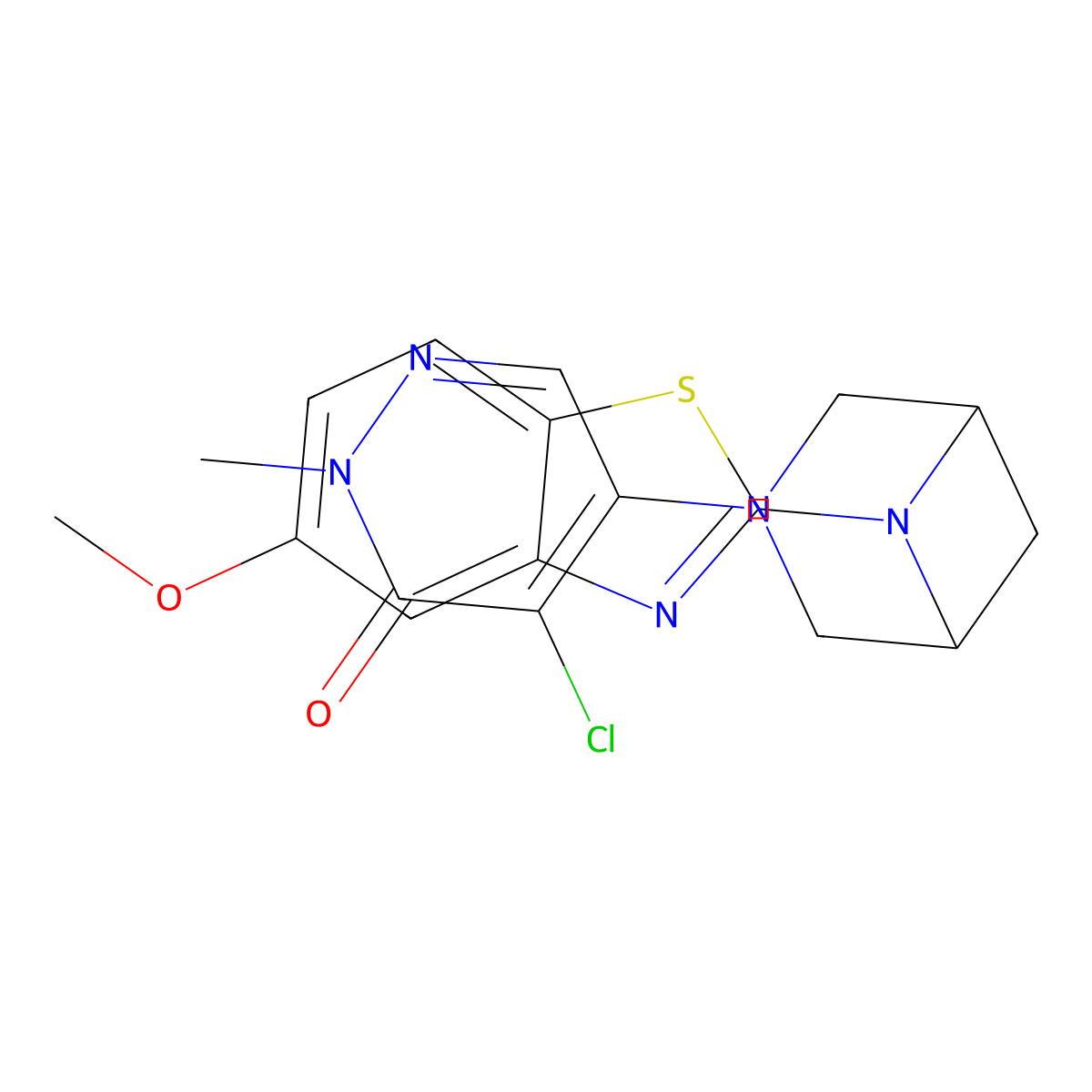 4-Chloro-5-[6-(5-methoxy-1,3-benzothiazol-2-yl)-3,6-diazabicyclo[3.1.1]heptan-3-yl]-2-methylpyridazin-3-one molecular structure, CAS 3082112-24-8