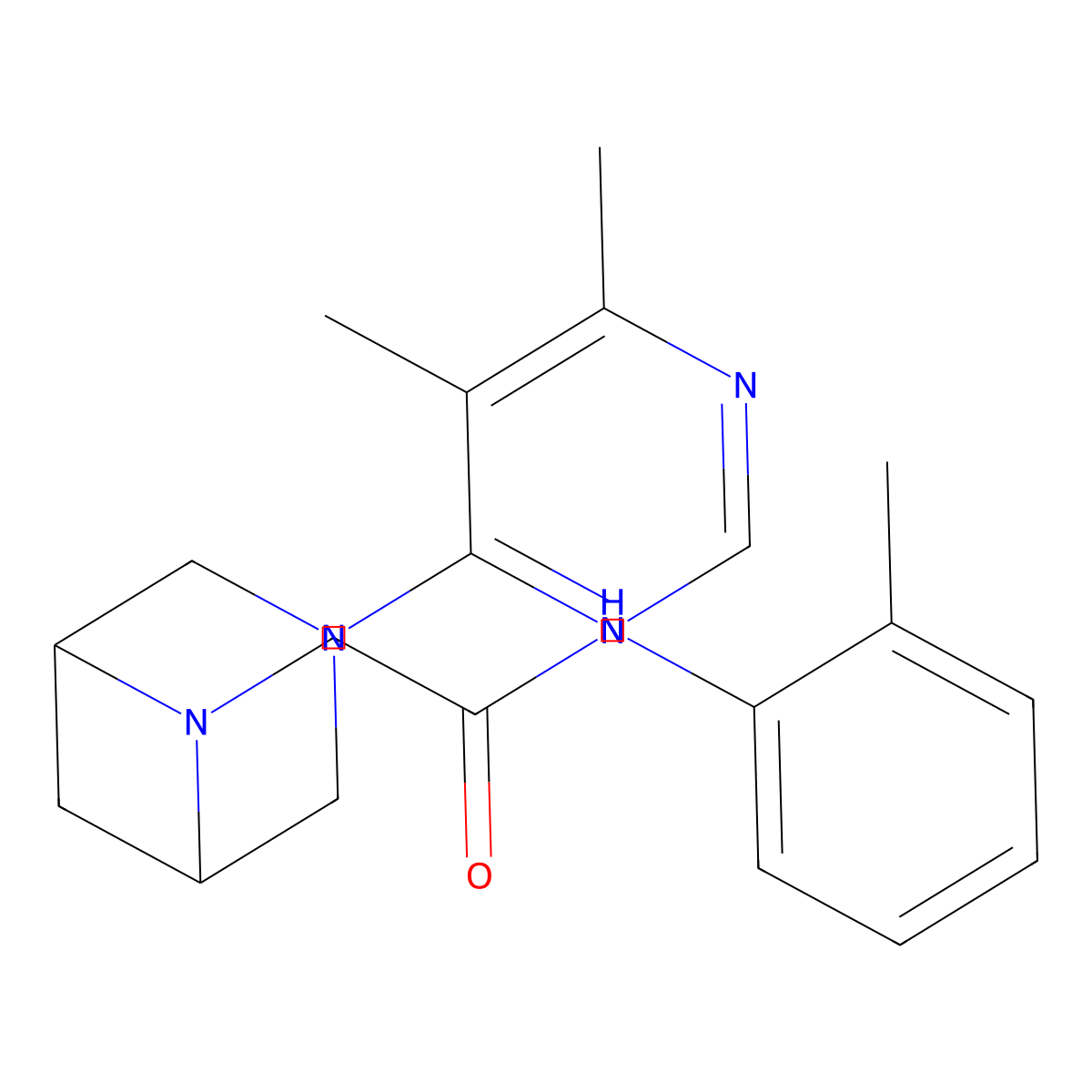 2-[3-(5,6-dimethylpyrimidin-4-yl)-3,6-diazabicyclo[3.1.1]heptan-6-yl]-N-(2-methylphenyl)acetamide molecular structure, CAS 3082121-80-7