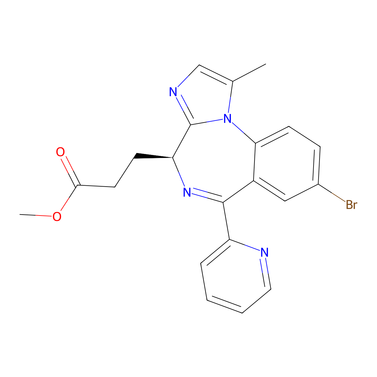 Remimazolam molecular structure, CAS 308242-62-8