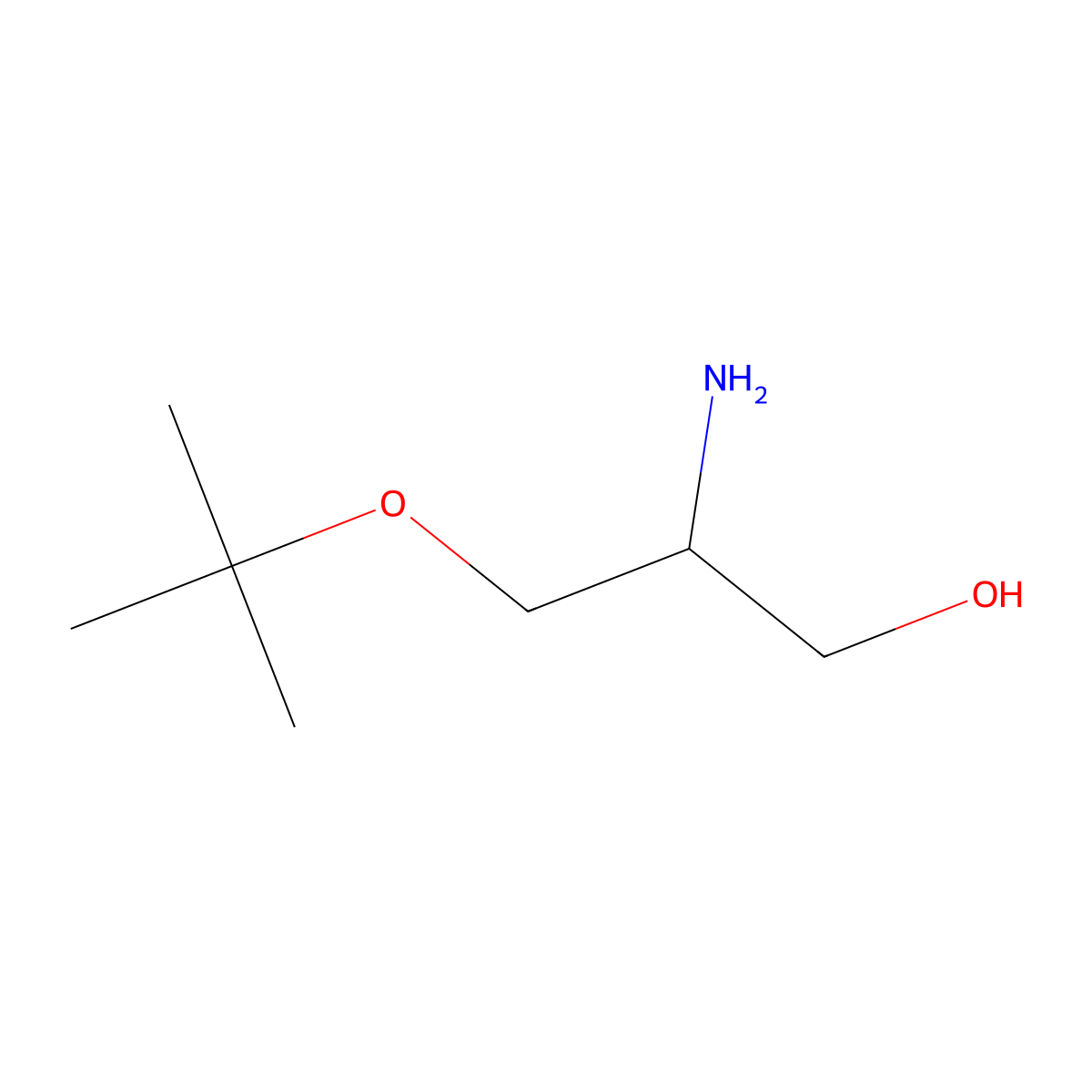 2-Amino-3-(tert-butoxy)propan-1-ol molecular structure, CAS 308243-69-8