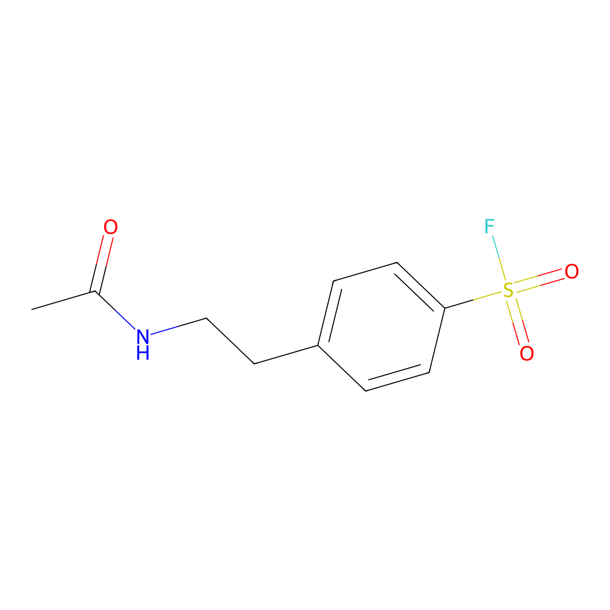 Benzenesulfonylfluoride, 4-[2-(acetylamino)ethyl]- molecular structure, CAS 30827-98-6