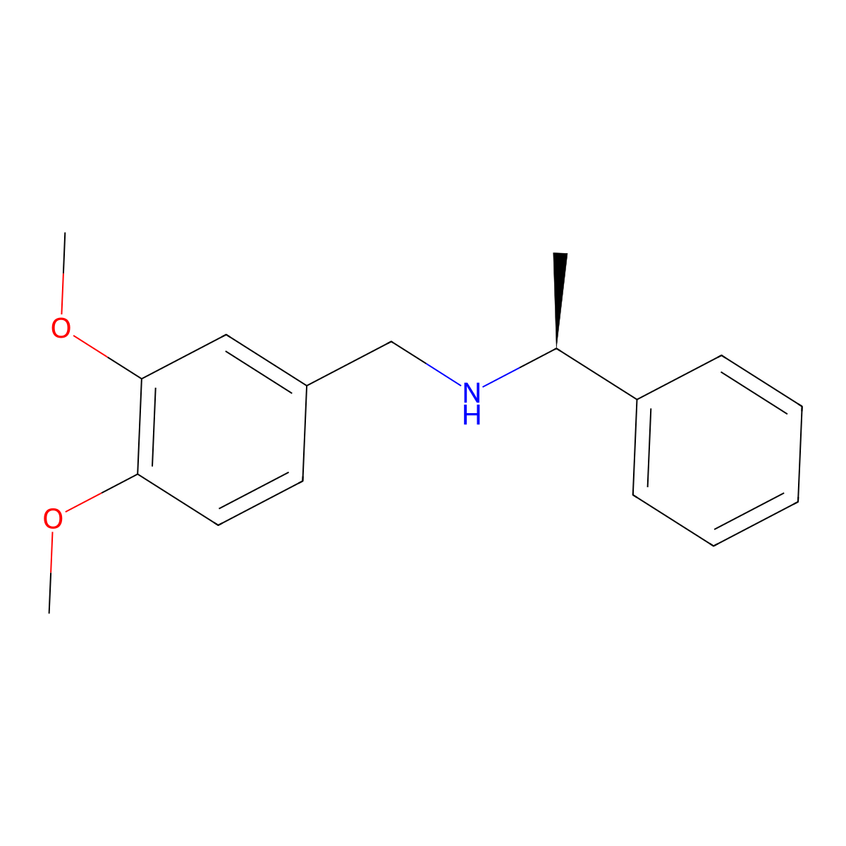 (S)-N-(3,4-Dimethoxybenzyl)-1-phenylethanamine molecular structure, CAS 308273-67-8