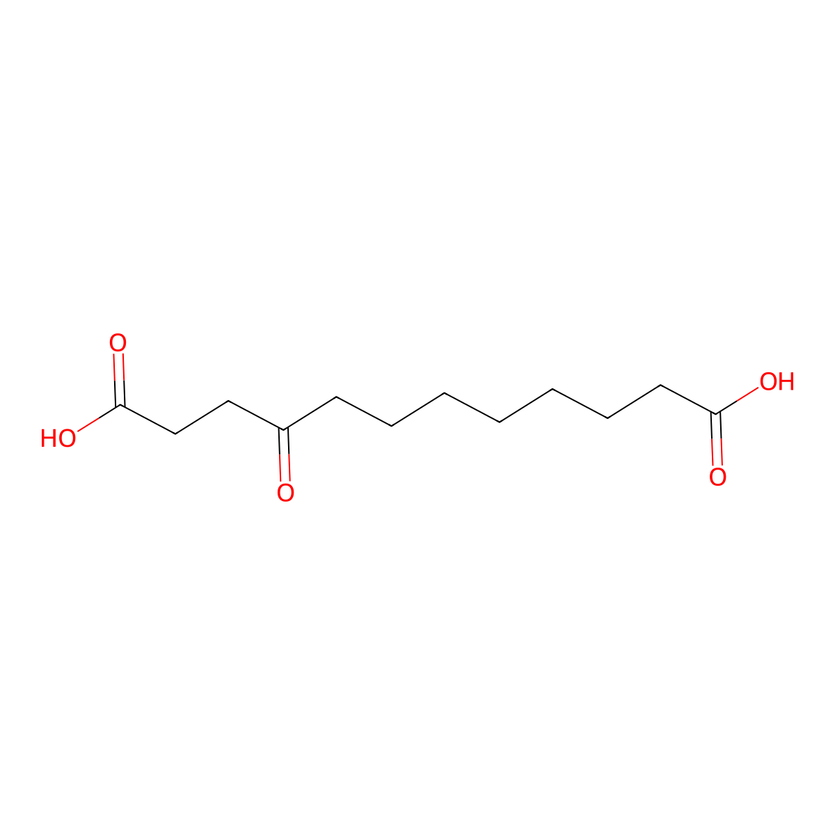 4-Oxododecanedioic acid molecular structure, CAS 30828-09-2