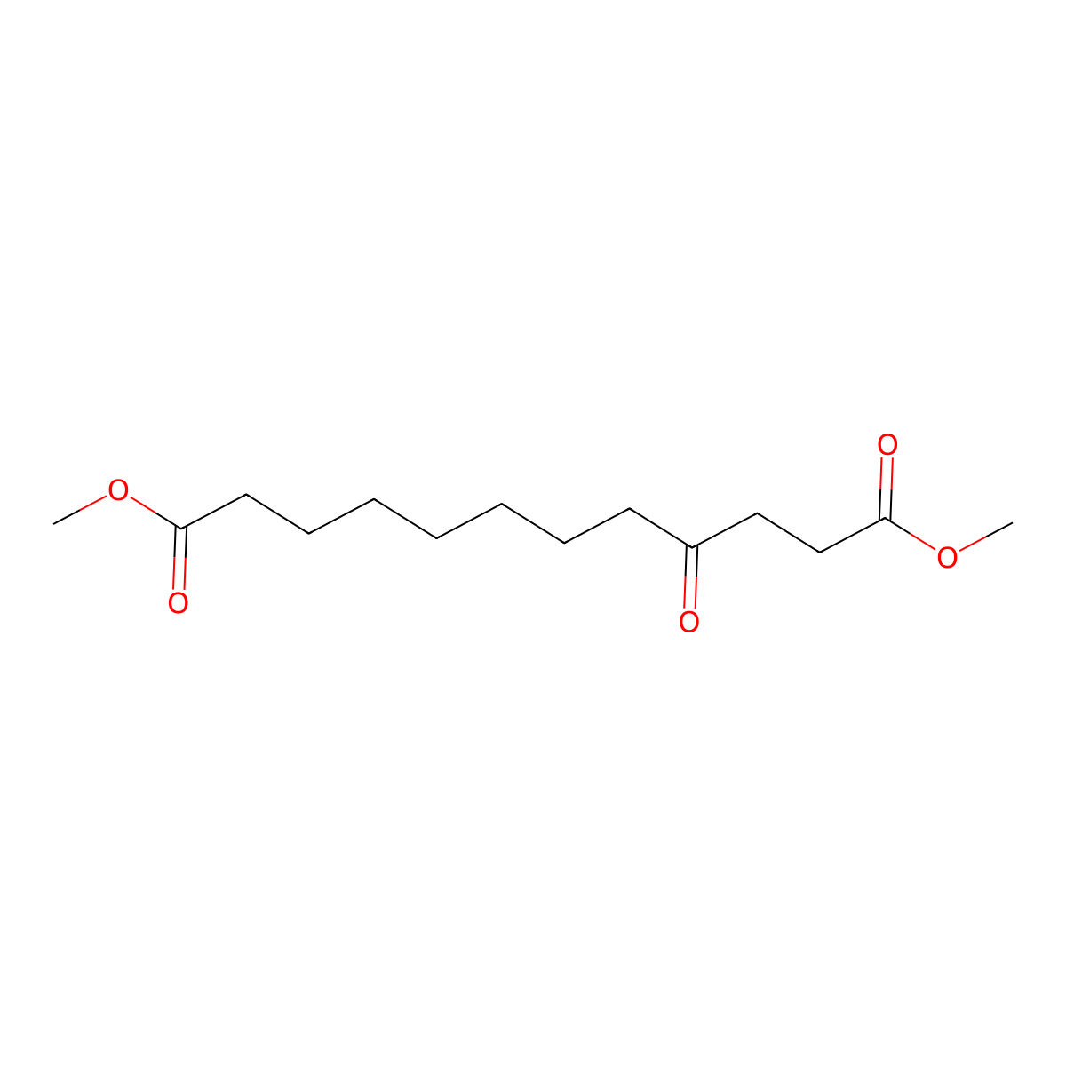 Dimethyl 4-oxododecanedioate molecular structure, CAS 30828-10-5