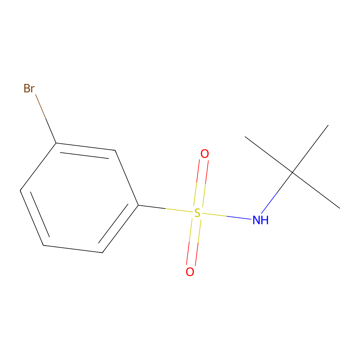 3-Bromo-N-tert-butylbenzene-1-sulfonamide molecular structure, CAS 308283-47-8