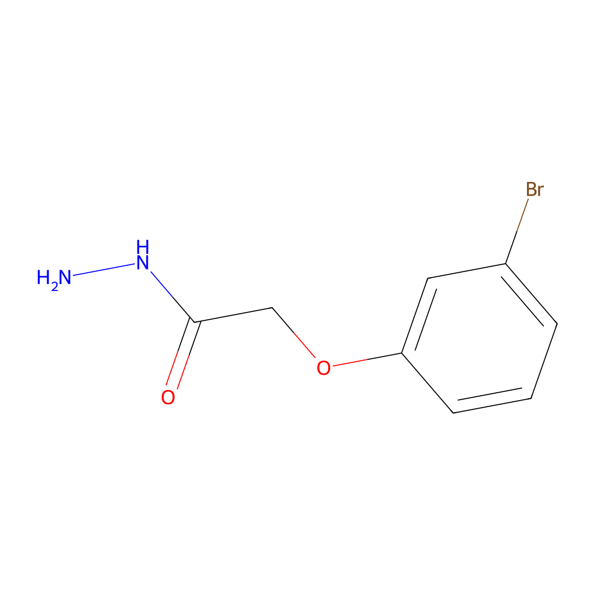 2-(3-Bromophenoxy)acetohydrazide molecular structure, CAS 308292-49-1