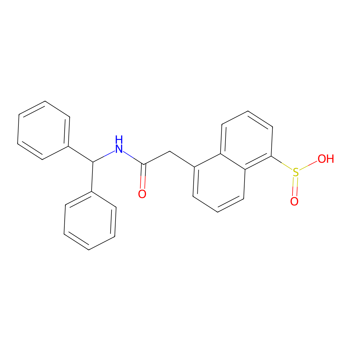 5-{[N-(diphenylmethyl)carbamoyl]methyl}naphthalenesulfinic acid molecular structure, CAS 308292-51-5
