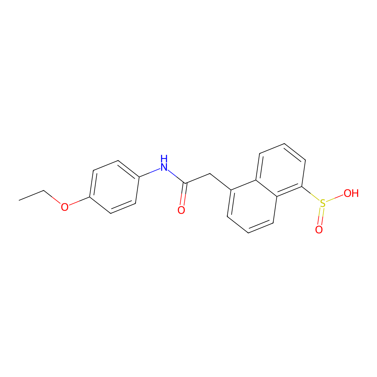 5-(2-(4-Ethoxyanilino)-2-oxoethyl)-1-naphthalenesulfinic acid molecular structure, CAS 308292-57-1