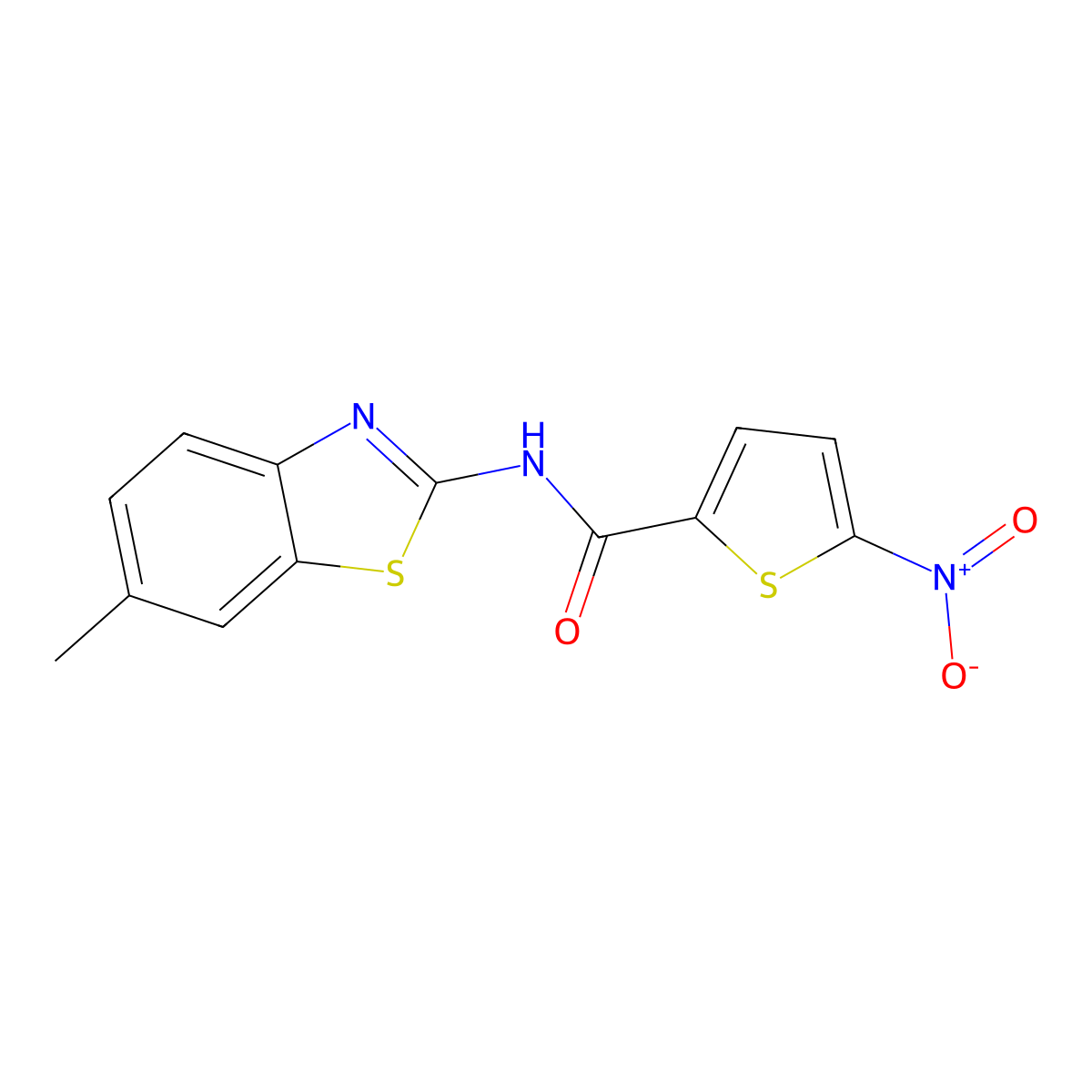 N-(6-methyl-1,3-benzothiazol-2-yl)-5-nitrothiophene-2-carboxamide molecular structure, CAS 308292-81-1