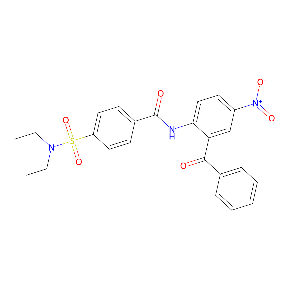 N-(2-benzoyl-4-nitrophenyl)-4-(diethylsulfamoyl)benzamide molecular structure, CAS 308293-06-3