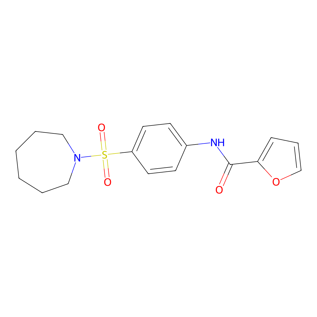 N-[4-(1-azepanylsulfonyl)phenyl]-2-furamide molecular structure, CAS 308293-79-0