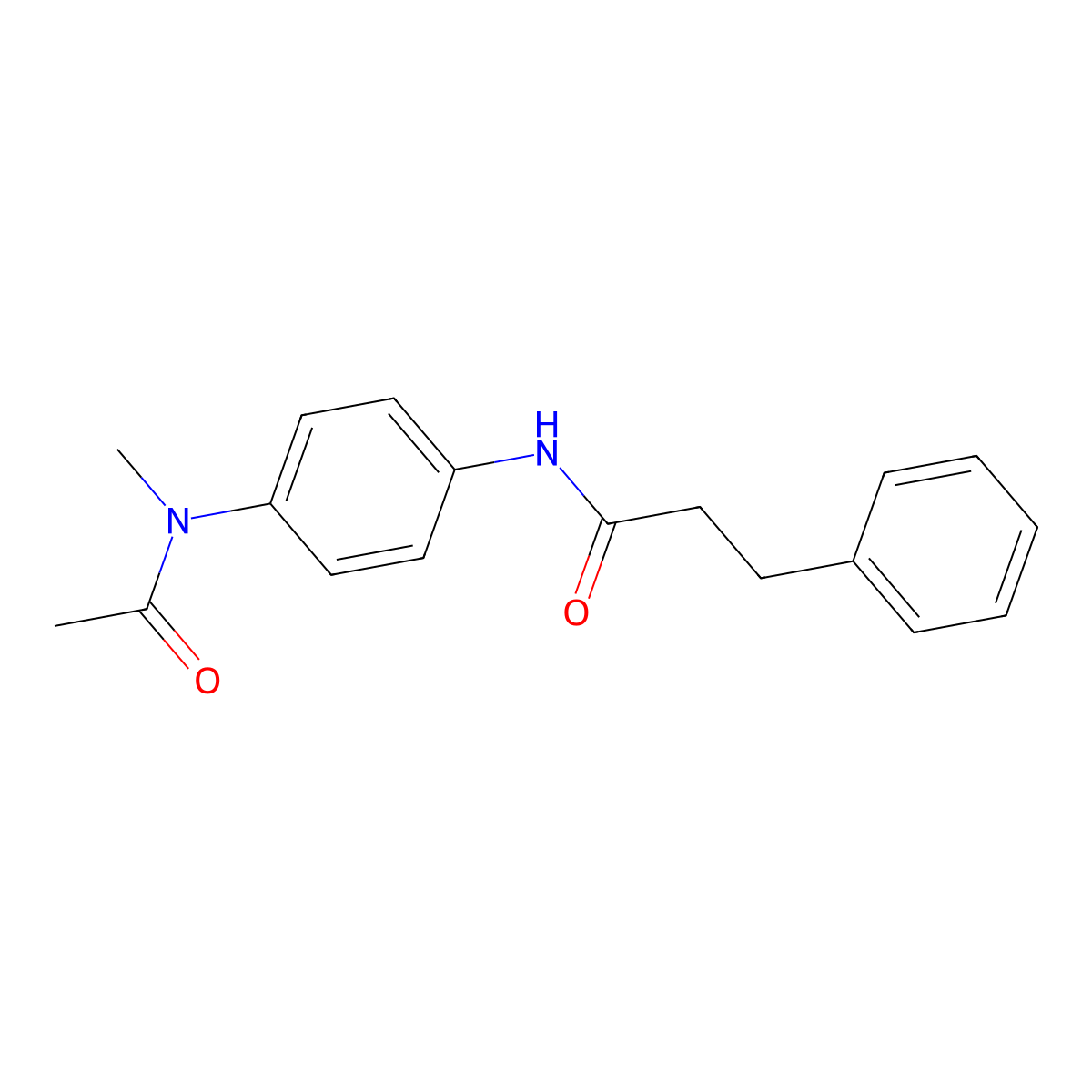 N-{4-[acetyl(methyl)amino]phenyl}-3-phenylpropanamide molecular structure, CAS 308294-06-6