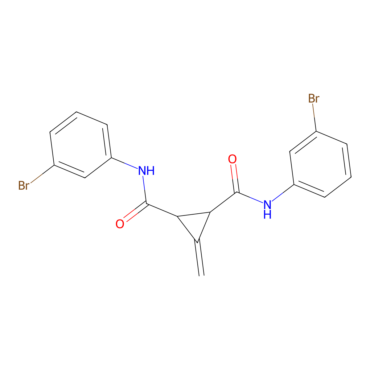 N1,N2-Bis(3-bromophenyl)-3-methylene-1,2-cyclopropanedicarboxamide molecular structure, CAS 308294-29-3