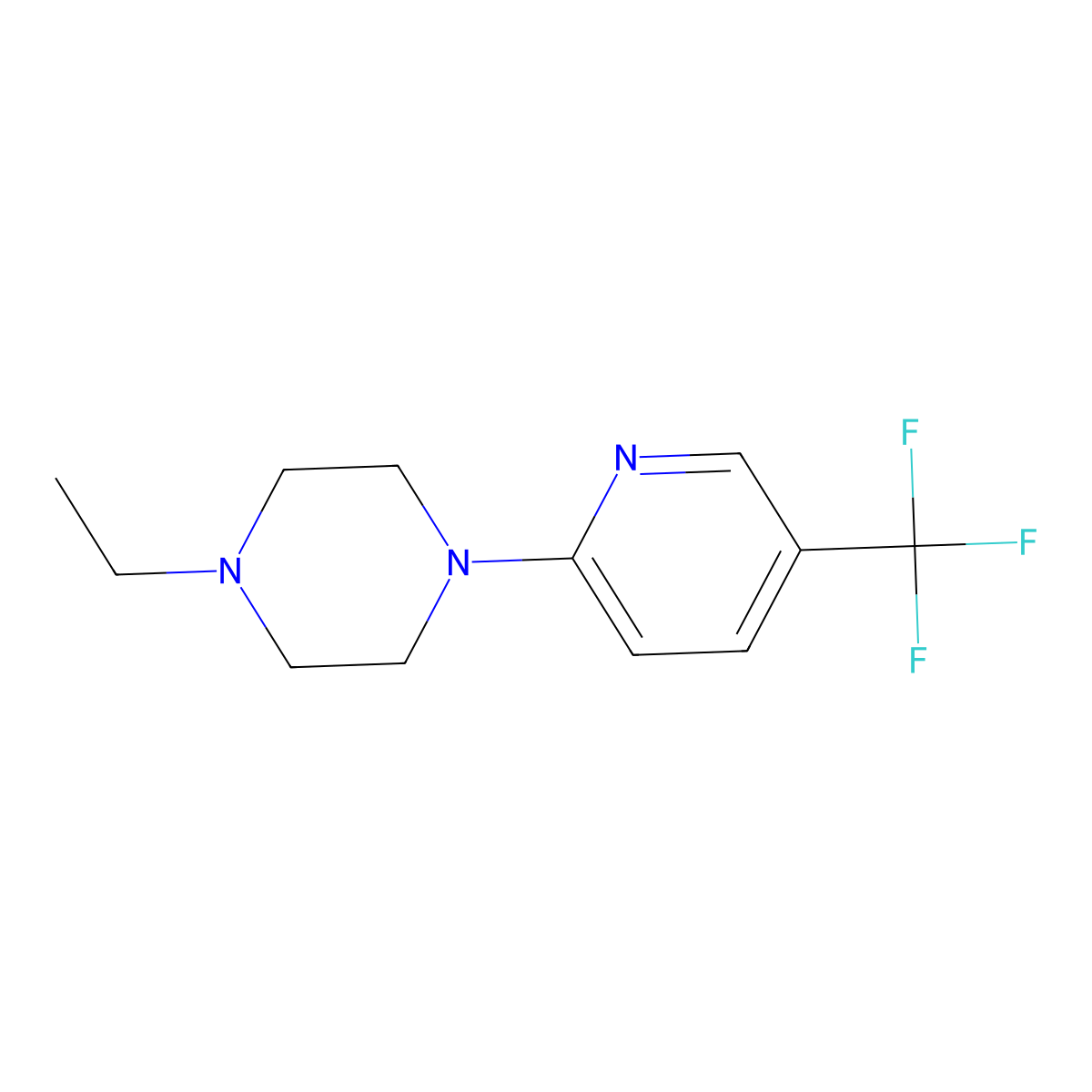 1-Ethyl-4-[5-(trifluoromethyl)pyridin-2-yl]piperazine molecular structure, CAS 308294-34-0