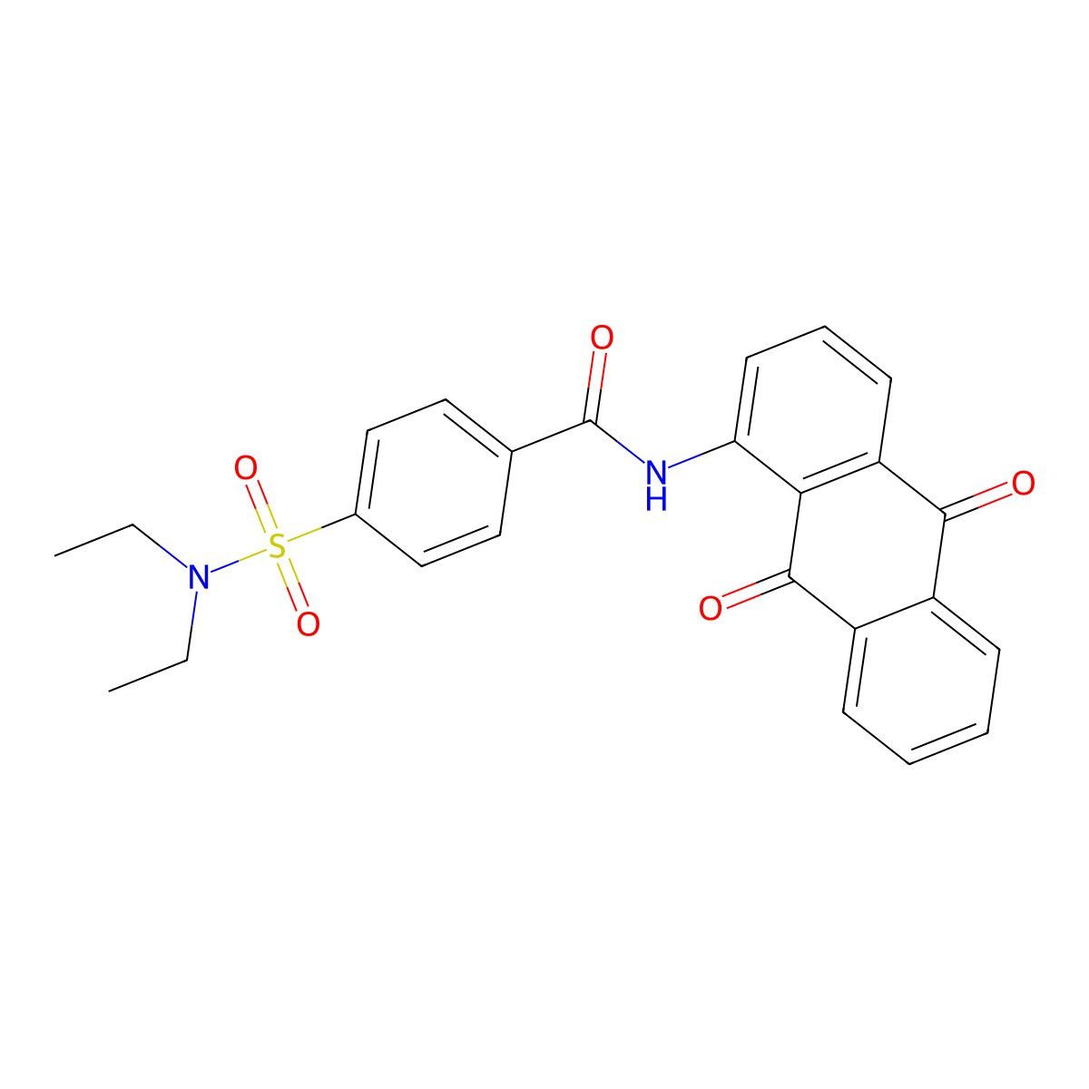 4-(N,N-diethylsulfamoyl)-N-(9,10-dioxo-9,10-dihydroanthracen-1-yl)benzamide molecular structure, CAS 308294-64-6