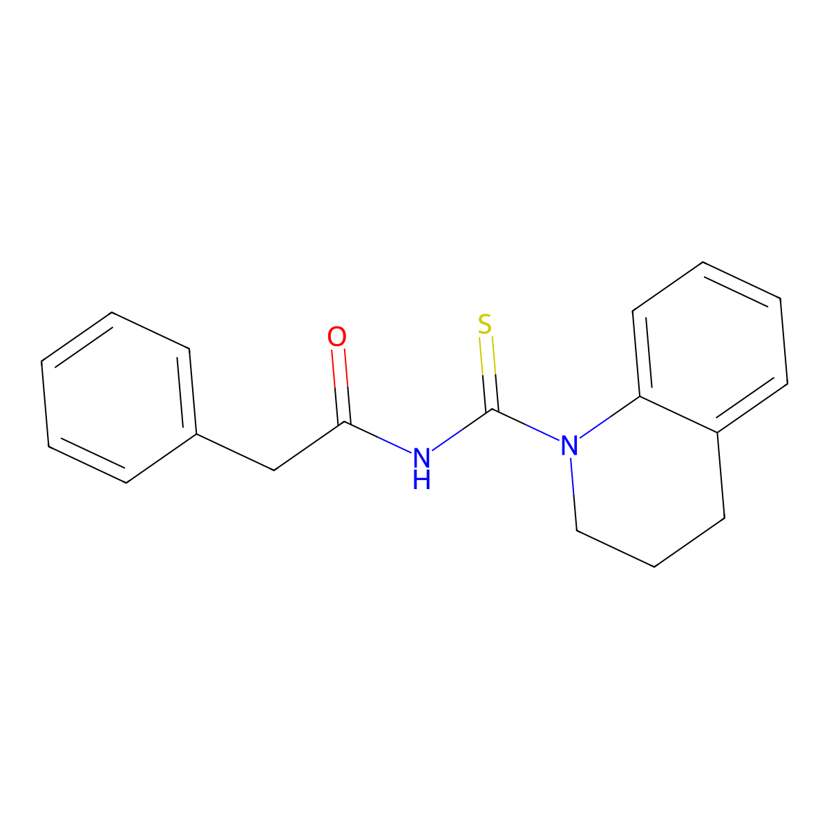 N-(3,4-dihydro-2H-quinoline-1-carbothioyl)-2-phenylacetamide molecular structure, CAS 308294-68-0