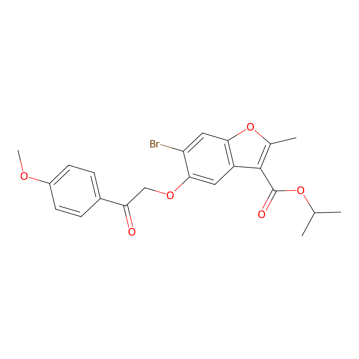Propan-2-yl 6-bromo-5-[2-(4-methoxyphenyl)-2-oxoethoxy]-2-methyl-1-benzofuran-3-carboxylate molecular structure, CAS 308295-69-4