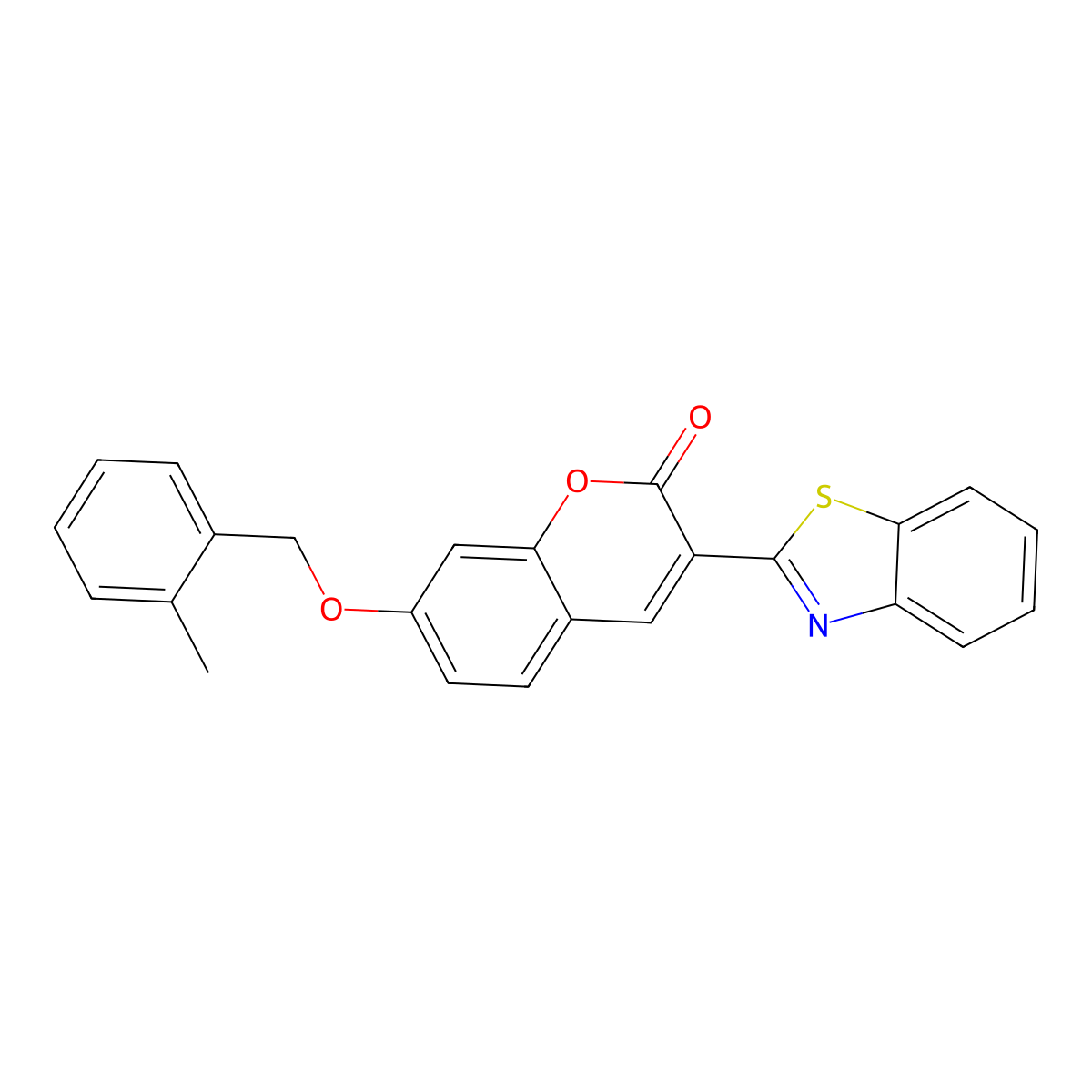 3-(1,3-benzothiazol-2-yl)-7-[(2-methylbenzyl)oxy]-2H-chromen-2-one molecular structure, CAS 308297-67-8