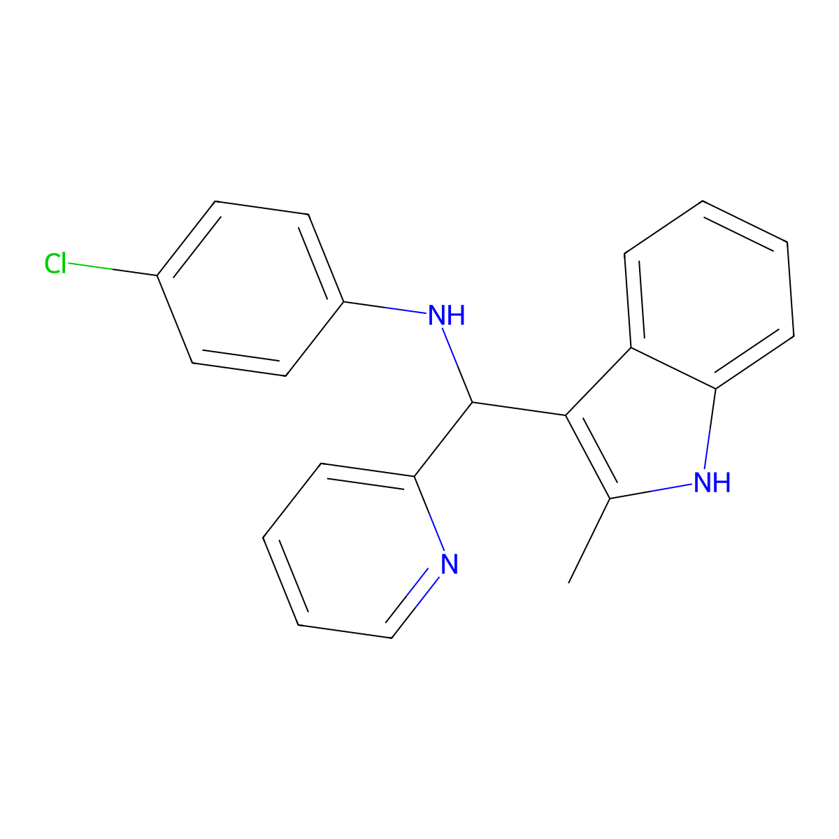 4-chloro-N-[(2-methyl-1H-indol-3-yl)(pyridin-2-yl)methyl]aniline molecular structure, CAS 308298-38-6