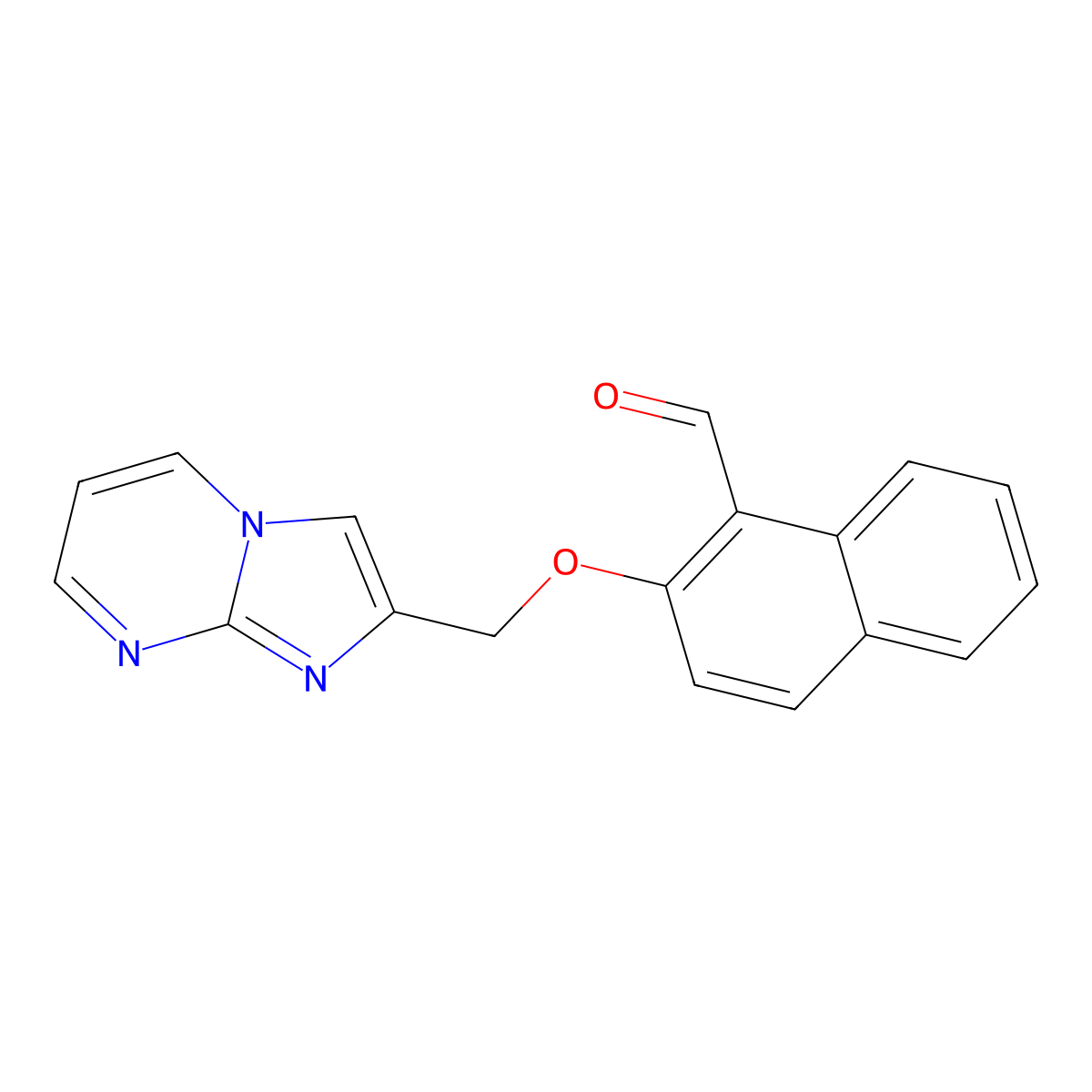 2-(Imidazo[1,2-a]pyrimidin-2-ylmethoxy)-1-naphthaldehyde molecular structure, CAS 308298-46-6