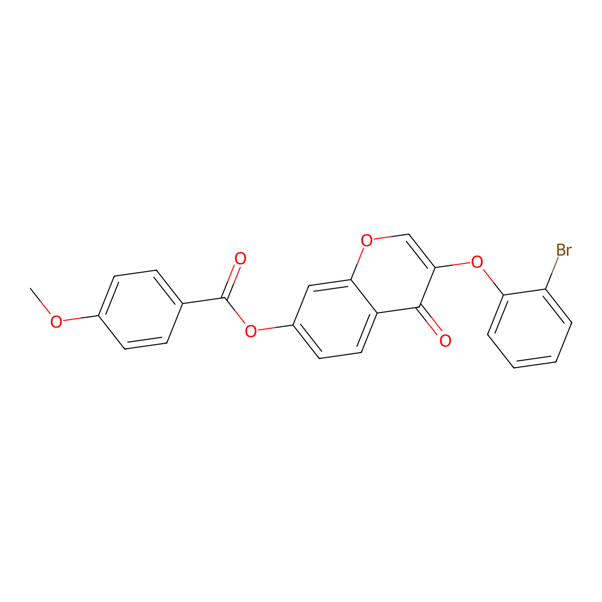 3-(2-bromophenoxy)-4-oxo-4H-chromen-7-yl 4-methoxybenzoate molecular structure, CAS 308299-23-2