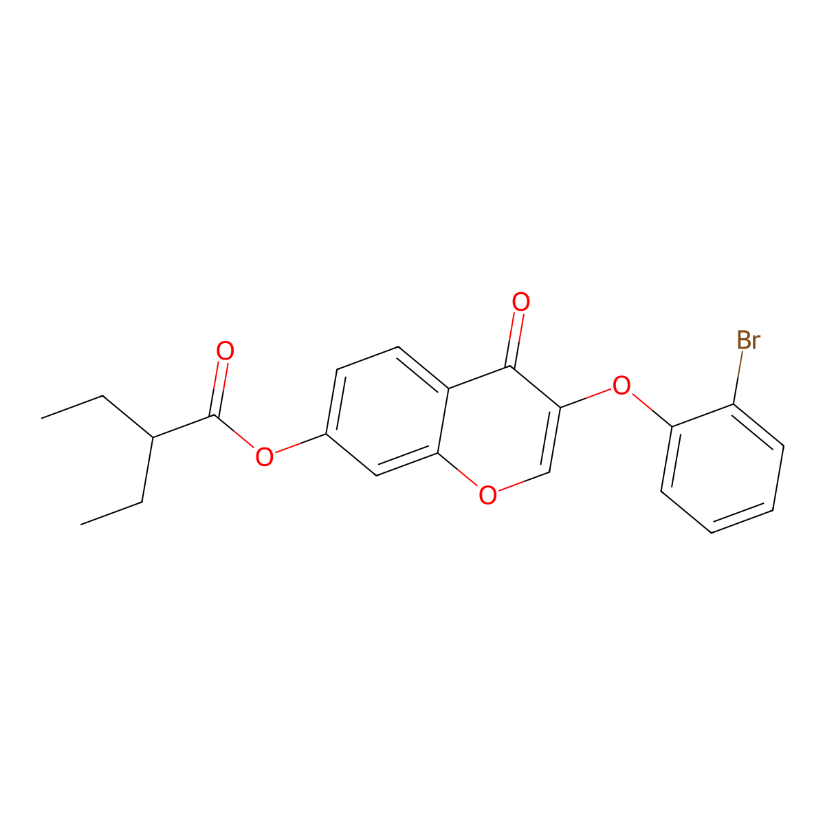 3-(2-bromophenoxy)-4-oxo-4H-chromen-7-yl 2-ethylbutanoate molecular structure, CAS 308299-34-5