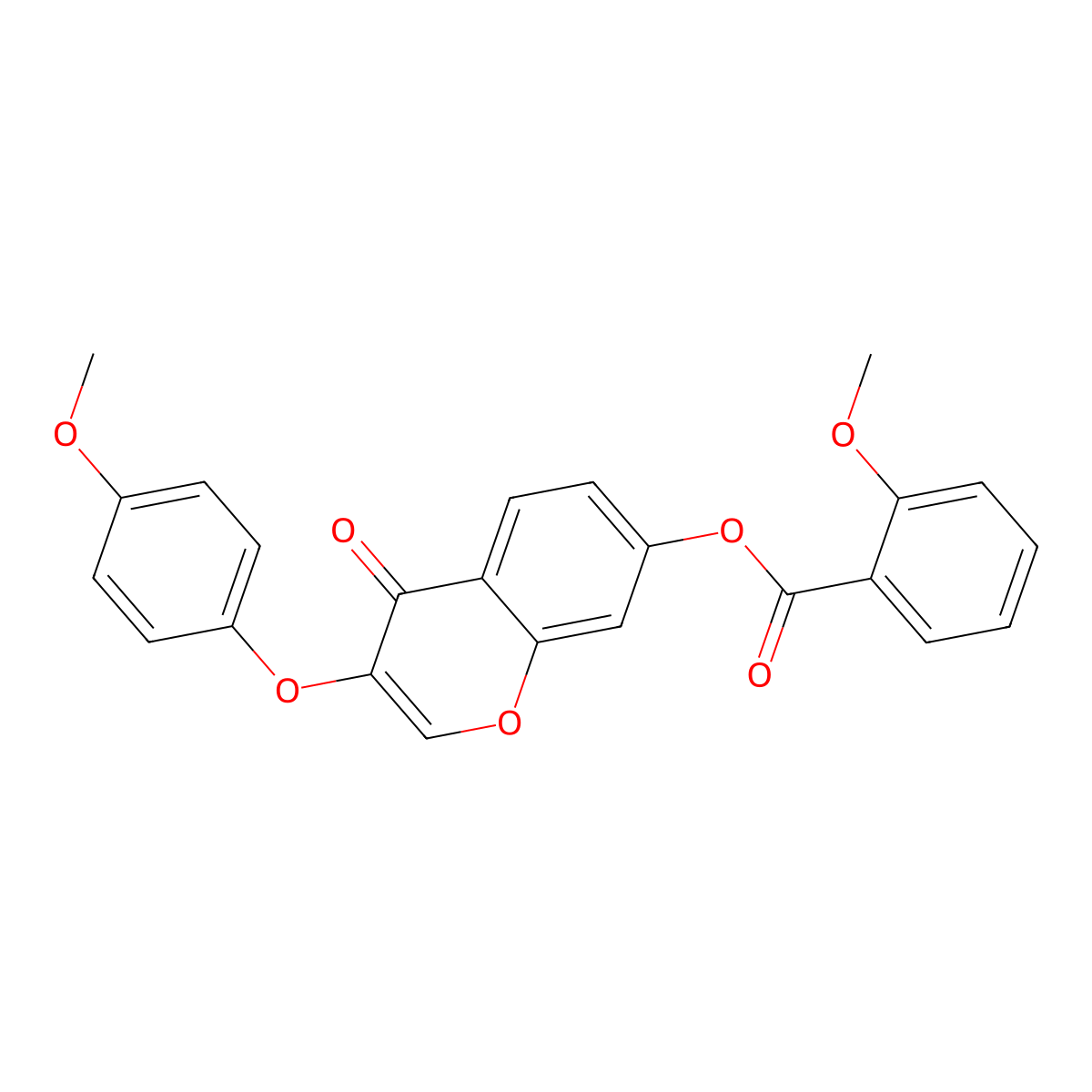 3-(4-methoxyphenoxy)-4-oxo-4H-chromen-7-yl 2-methoxybenzoate molecular structure, CAS 308299-47-0