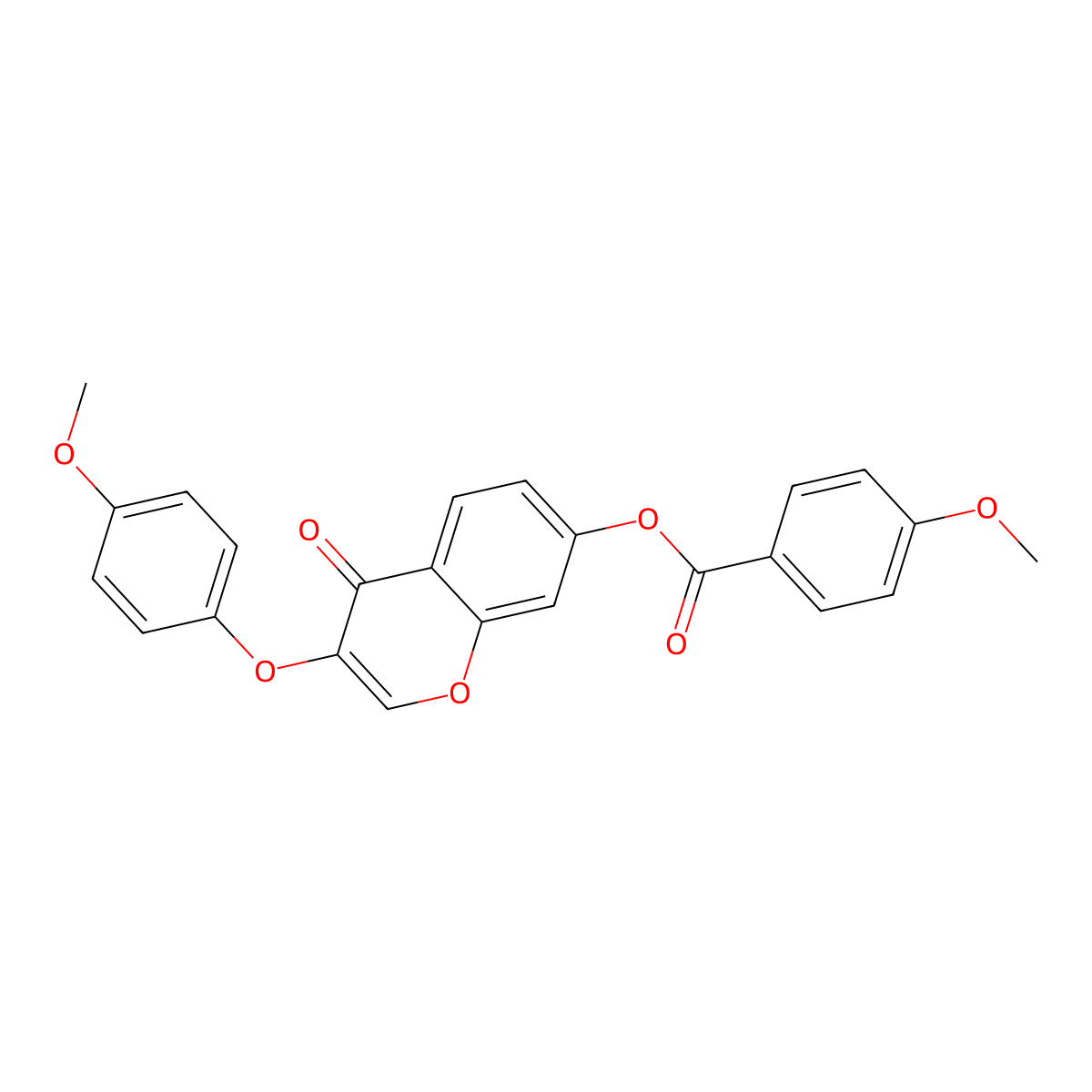 3-(4-methoxyphenoxy)-4-oxo-4H-chromen-7-yl 4-methoxybenzoate molecular structure, CAS 308299-48-1