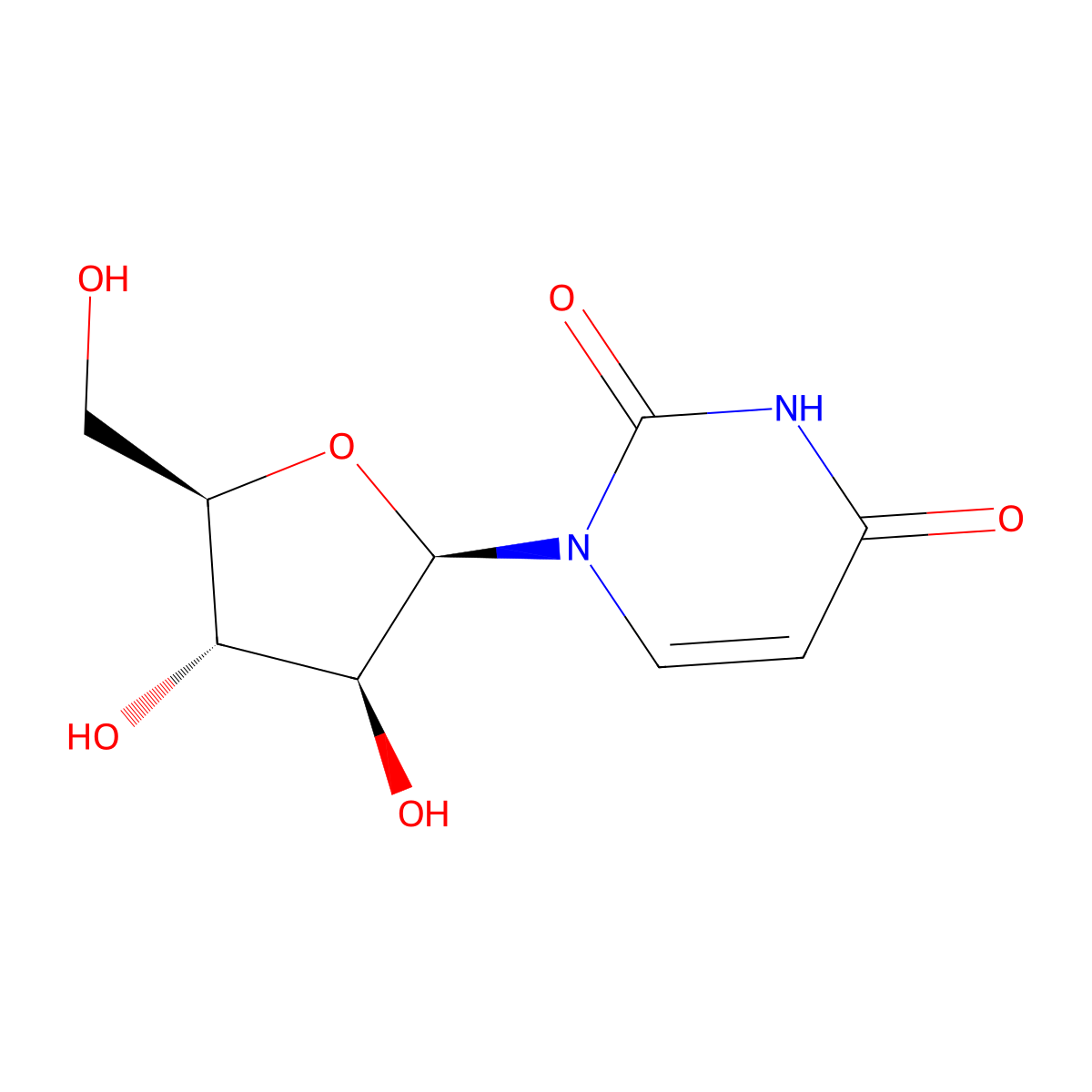 Uracil Arabinoside molecular structure, CAS 3083-77-0