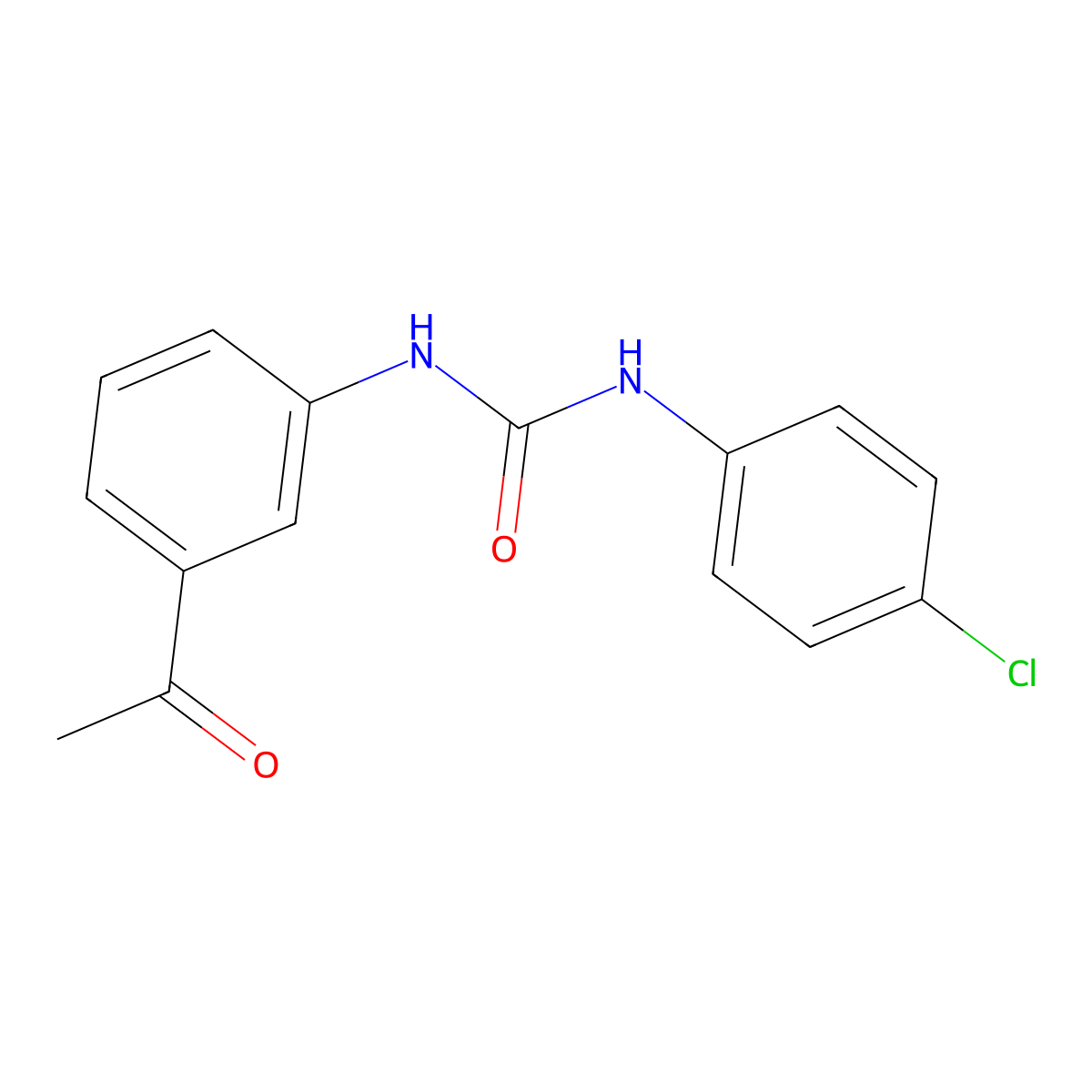N-(3-acetylphenyl)-N'-(4-chlorophenyl)urea molecular structure, CAS 308300-34-7