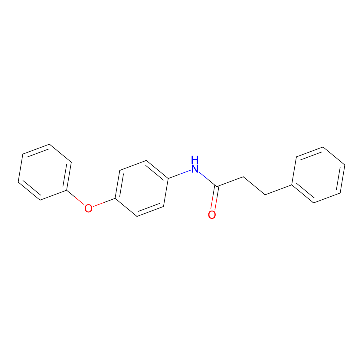 N-(4-phenoxyphenyl)-3-phenylpropanamide molecular structure, CAS 308300-35-8