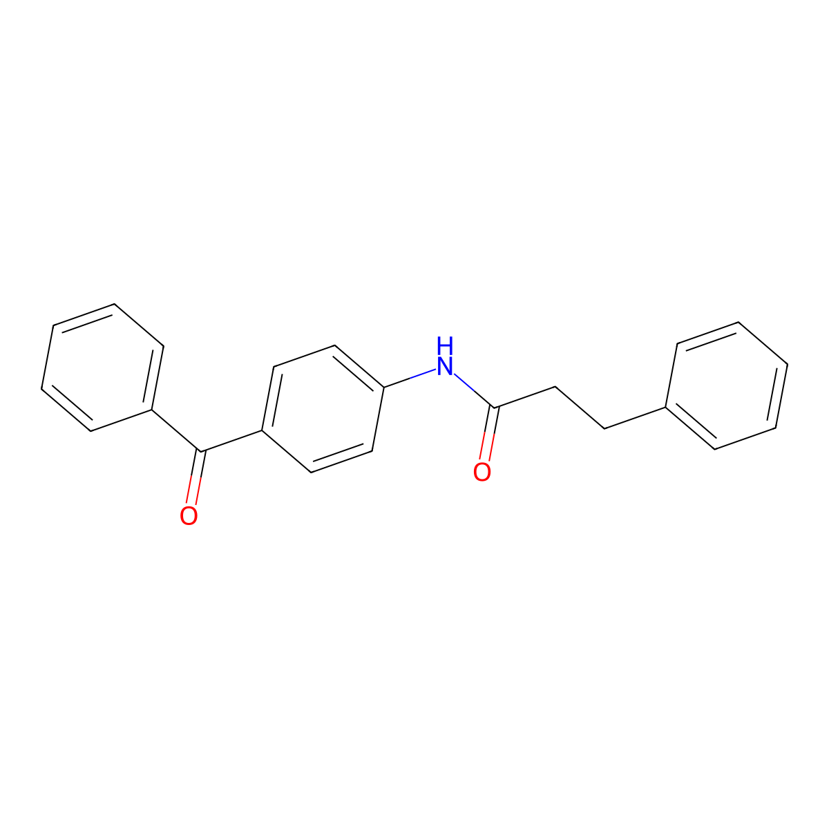 N-(4-benzoylphenyl)-3-phenylpropanamide molecular structure, CAS 308300-36-9