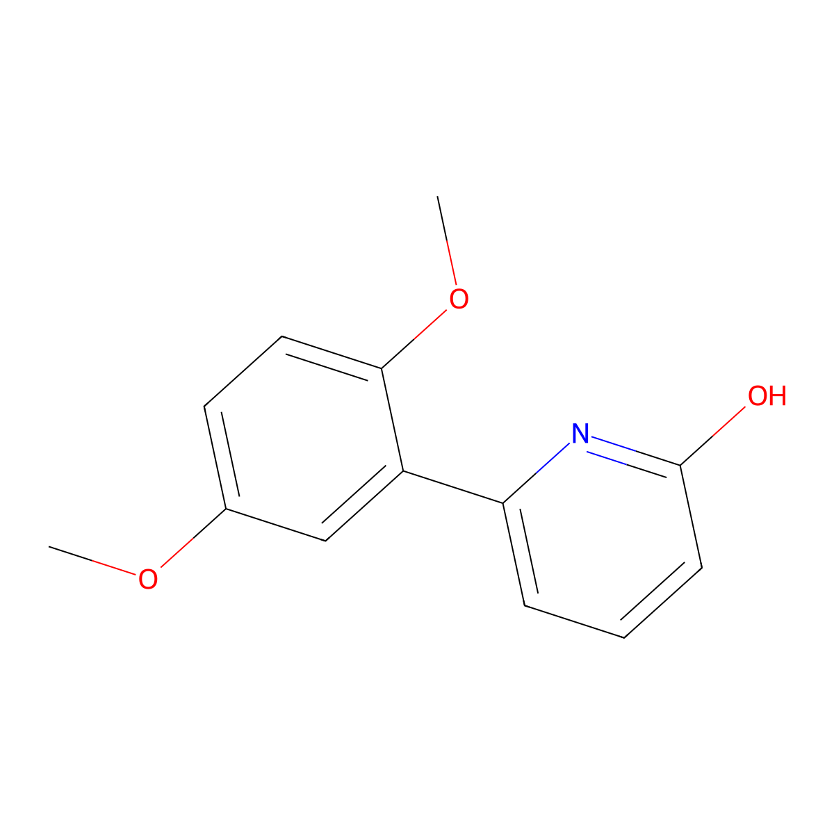 6-(2,5-Dimethoxyphenyl)-2-hydroxypyridine molecular structure, CAS 30831-49-3