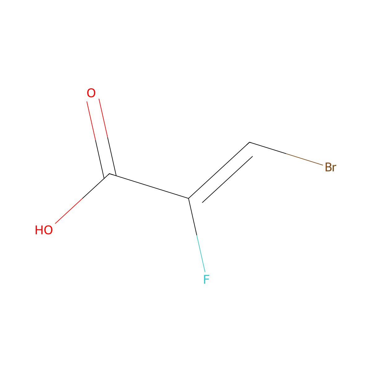 (2Z)-3-bromo-2-fluoroprop-2-enoic acid molecular structure, CAS 3083150-71-1