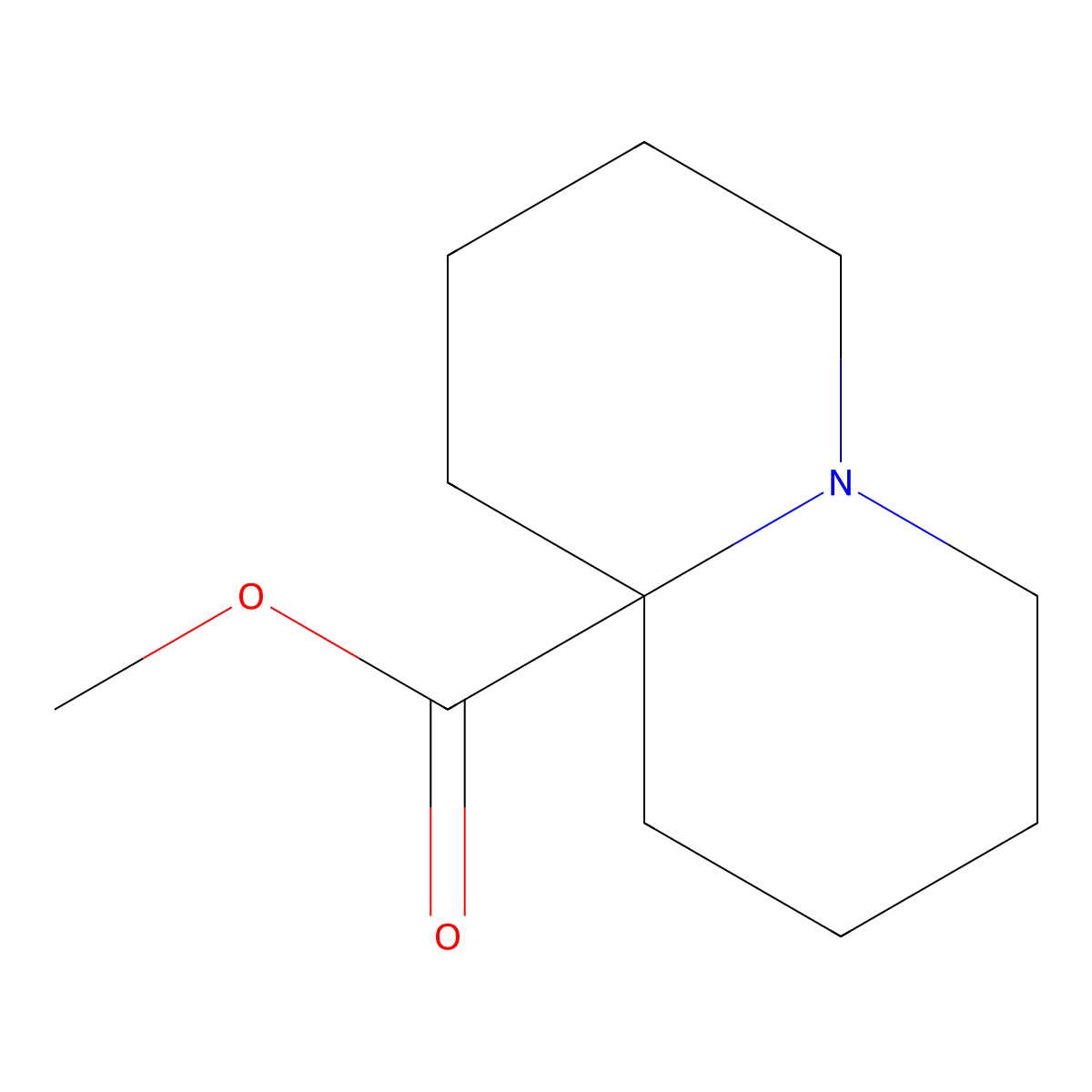 Methyl octahydro-1H-quinolizine-9a-carboxylate molecular structure, CAS 30832-17-8